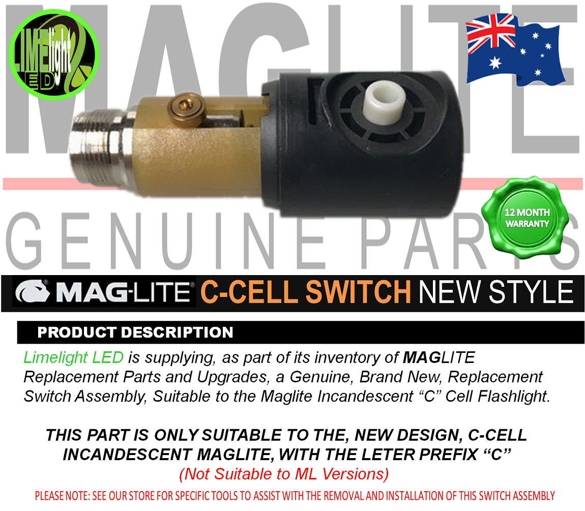 MAGLITE UPGRADE C CELL SWITCH ASSEMBLY TORCH FLASHLIGHT C